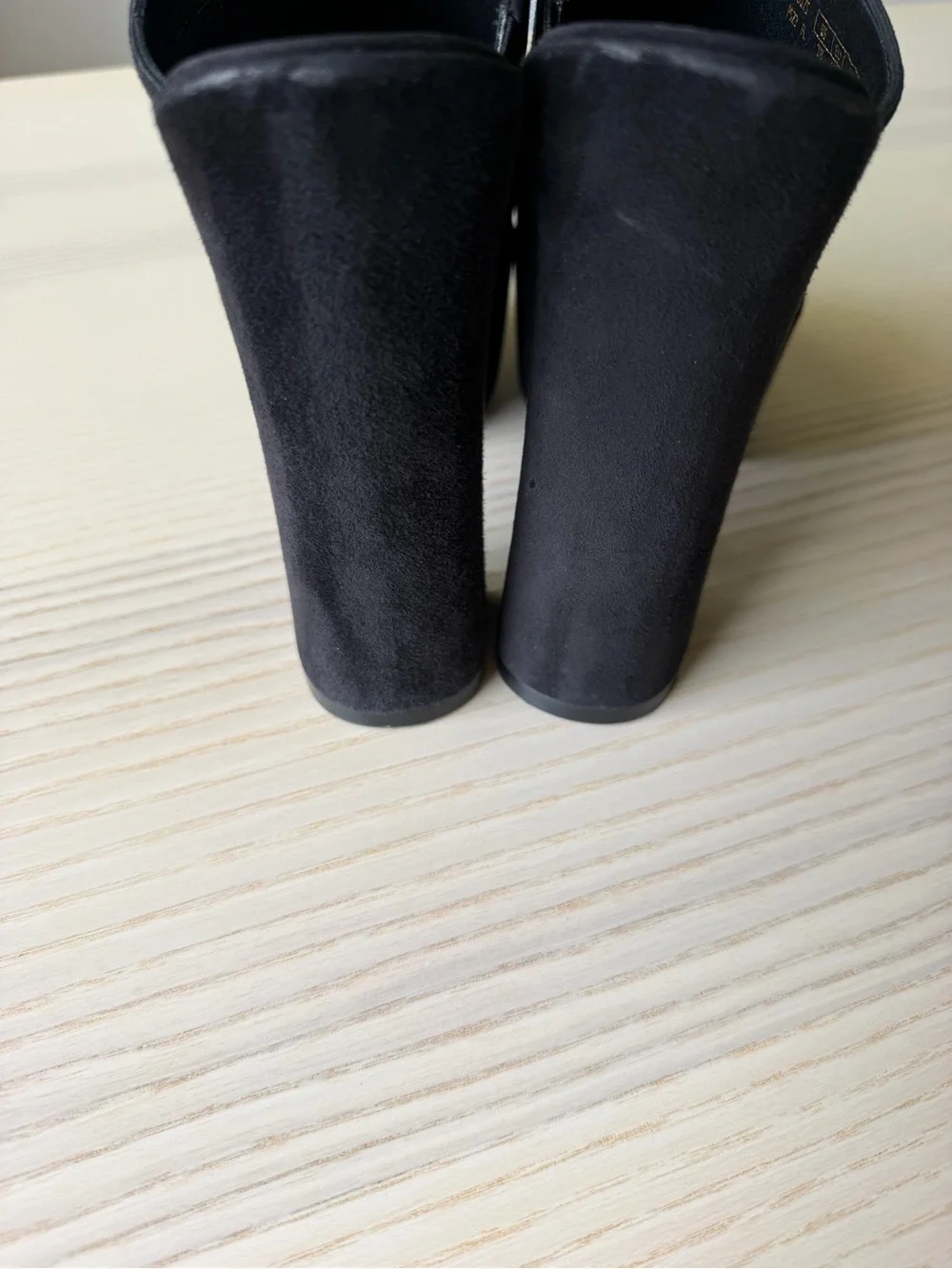 Stuart Weitzman Black Suede Skyhigh Platform Heel size 7